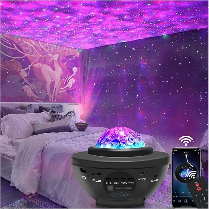 Galaxy Light Projector with Remote Control & Speaker | Perfect for Gaming Room, Desk Setup & Bedroom Vibes