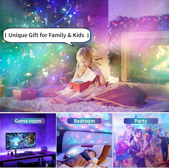 Galaxy Light Projector with Remote Control & Speaker | Perfect for Gaming Room, Desk Setup & Bedroom Vibes