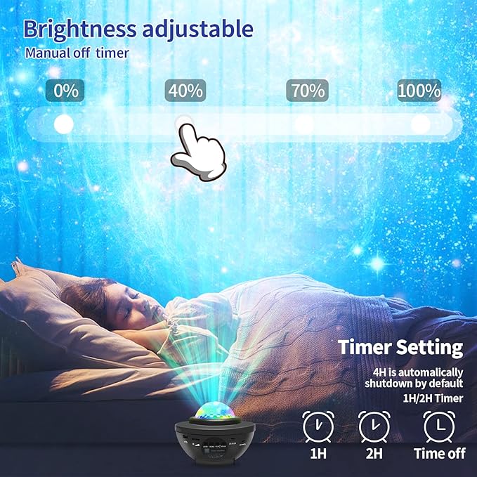 Galaxy Light Projector with Remote Control & Speaker | Perfect for Gaming Room, Desk Setup & Bedroom Vibes