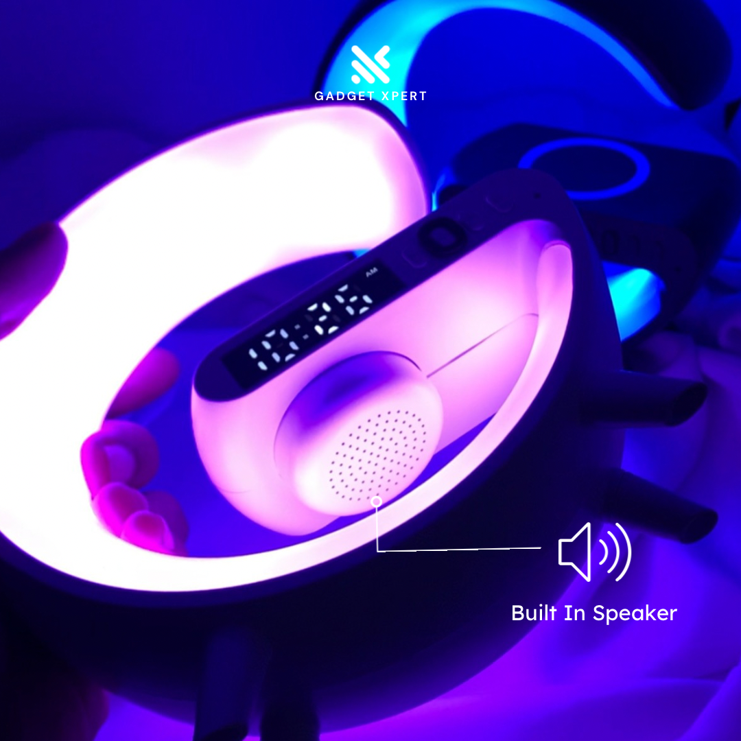G Lamp Smart Light Bluetooth Speaker Clock/Alarm Clock Wireless Charger Atmosphere Lights