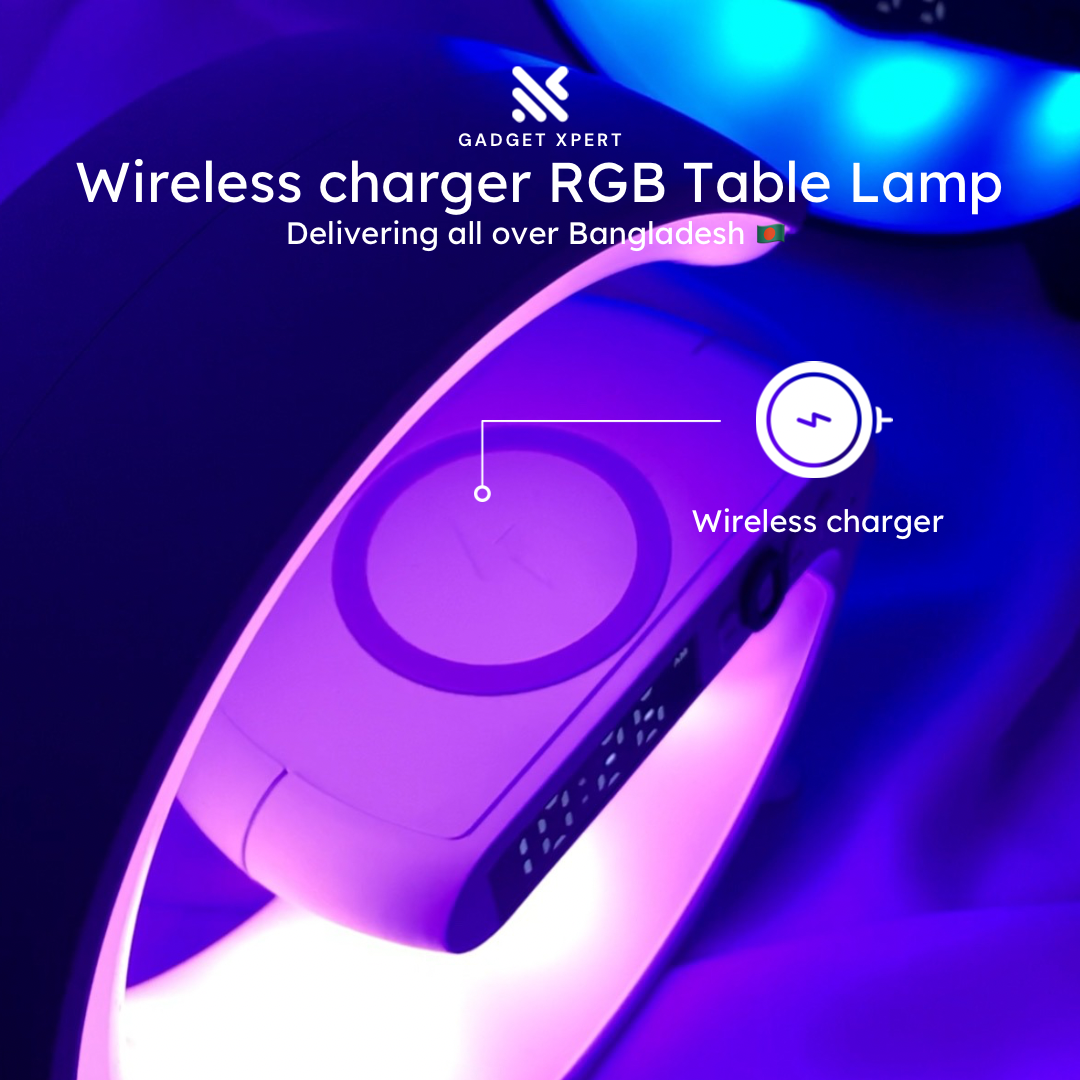 G Lamp Smart Light Bluetooth Speaker Clock/Alarm Clock Wireless Charger Atmosphere Lights